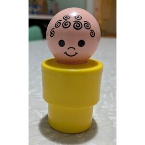 Vintage 1970s Yellow Jumbo Little People Figure